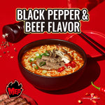 MEP_Black_Pepper_and_Beef_Flavor,_Instant_Korean_Ramen_noodles,_Spicy_Ramyeon_Noodle_Soup_[4.23_OZ_(120g)_x_4_Bags]
