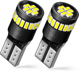 AUXITO_194_LED_Bulbs_for_License_Plate_Light_168_175_2825_W5W_T10_24-SMD_3014_Chipsets_6000K_White_for_Car_Dome_Door_Map_Dash_Courtesy_Cargo_License_Plate_Lights,_Pack_of_2
