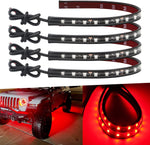 Keiurot_12V_Led_Light_Strip_32CM_Waterproof_LEDs_Light_Strips_for_Cars_Motorcycles_Golf_Cart_Interior_&_Exterior_Marine_Boat_Red/Blue/Green/ICE_Blue/White/Pink/Amber__Led_Strip_Lights_5050_18SMD,Pack_of_4