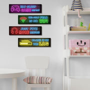 4_Pcs_Printed_Neon_Gaming_Posters,_Teen_Boys_Room_Decorations,_gamer_wall_art_Decor_for_bedroom_Wooden