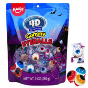 Amos 4D Gummy Body Parts Halloween Candy – Spooky Gummy Snacks Fun Halloween Candy for Trick-or-Treat & Party Favors