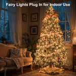 33_FT_100LEDs_Christmas_Lights_Plug_in,Outdoor_Indoor_Connectable_Fairy_Lights_with_Timer_and_8_Modes,Christmas_Tree_Lights_for_Garden_Party_Wedding_Christmas_Decoration(Warm_White)