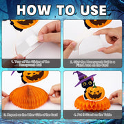 JULMELON_8PCS_Halloween_Party_Decorations_Honeycomb_Centerpiece,_Cute_Pumpkin_Ghost_Witch_Halloween_Centerpiece_Table_Decorations_Table_Toppers_for_Classroom_Halloween_Party_Favors_Supplies