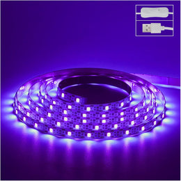 6.6ft_Black_Light_LED_Strips,_120_Lamp_Beads,_USB_Cable_1.5m_LED_Black_Light_Strip_Kit,_DC5V_10W_Flexible_Blacklight_strip_lights,_Non-Waterproof_UV_Light_Strip_for_Indoor,_TV_Decor,_Party,_Halloween