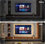 echosari_Strip_Lights_Battery_Operated,_3.3FT_Tape_Light_with_Self-Adhesive_Timer_Dimmable_Cuttable_Remote_Control_for_Indoor_Stairs_Cabinets_Shelves_TV_Home_Decor_(Warm_White/Cool_White)