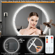 LED_Vanity_Mirror_Lights_for_Makeup_Dressing_Table_Vanity_Set_13ft_Flexible_LED_Light_Strip_Kit_6000K_Daylight_White_with_Dimmer_and_Power_Supply,_DIY_Mirror,_Mirror_not_Included