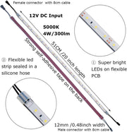 Litever_Under_Cabinet_Light,_6_PCS_20_Inches_Flexible_LED_Strips_with_Power_Adapter,_24W,1800_Lumen,_Daylight/Warm_White._Suitable_for_Kitchen_Cabinets,_Counters,_Under_Shelf,_Closets_(6-Strip)