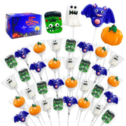 Halloween Lollipop Suckers Candy 32 Pack/42 Pack, Spooky Candy Lollipops, Pumpkin, Bat and Cat Candies Sucker Lollipops Individually Wrapped for Halloween Goody Bag Fillers - Trick or Treat