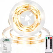 echosari_Strip_Lights_Battery_Operated,_3.3FT_Tape_Light_with_Self-Adhesive_Timer_Dimmable_Cuttable_Remote_Control_for_Indoor_Stairs_Cabinets_Shelves_TV_Home_Decor_(Warm_White/Cool_White)
