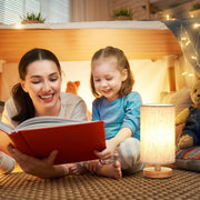 Fenmzee_Small_Table_Lamp_for_Bedroom_-_Inline_Control,_Bedside_Lamp_with_3000K_A15_LED_Blub,_Easy_Assembly_(Cream_Shade_-_Wood_Base,_9