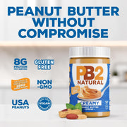 PB2_Natural_Creamy_Peanut_Butter_|_All_Natural_Peanut_Butter_Spread_|_Healthy,_Naturally_Sweetened_with_Zero_Added_Sugar,_Certified_Gluten_Free,_Vegan_(1-Pound_Jar)