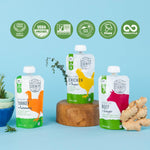 Serenity_Kids_6+_Months_Baby_Food_Pouches_Puree_Made_With_Ethically_Sourced_Meats_&_Organic_Veggies_|_3.5_Ounce_BPA-Free_Pouch_|_Grass_Fed_Beef_&_Ginger,_Pea,_Bell_Pepper,_Broccoli_|_1_Count