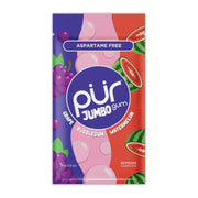 PUR_Jumbo_Gum_|_Aspartame_Free_Chewing_Gum_|_100%_Xylitol_|_Natural_Bubblegum,_Grape,_Watermelon_Flavor,_20_Pieces_(Pack_of_1)
