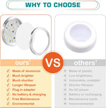 Single_LED_Puck_Light_for_Under_Obove_Cabinet_Counter_Bar_Shelf_Back_Lighting,_120V_Electric_Direct_Wall_Plug_in,_Handy_On_Off_Switch,_Black_Cables,_2_Packs,_Warm_White/Daylight