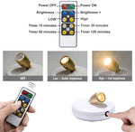 BIGLIGHT_Spotlight_Battery_Operated,_LED_Puck_Light,_Dimmable_Uplight_with_Remote,_Stick_on_Accent_Light_for_Painting_Picture_Wall_Artwork_Photo_Portrait_Closet_Plants,_Warm_White,_2_Pack