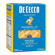 De_Cecco_Orecchiette_No._91_Pasta,_16_Oz,_Authentic,_Slow_Dried,_Made_with_Durum_Wheat,_Versatile_Pasta_for_Sauces_&_Recipes,_Made_in_Italy