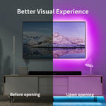 KSIPZE_RGB_LED_Strip_Lights_for_TV_(9.6FT–16.5FT),_Music_Sync_Bluetooth_APP_&_Remote_Control,_USB_Powered_TV_Backlight_for_32