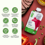 Serenity_Kids_6+_Months_Baby_Food_Pouches_Puree_Made_With_Ethically_Sourced_Meats_&_Organic_Veggies_|_3.5_Ounce_BPA-Free_Pouch_|_Grass_Fed_Beef_&_Ginger,_Pea,_Bell_Pepper,_Broccoli_|_1_Count