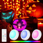 Yiliaw_3_Pack/6_Packs/12_Packs_LED_Puck_Lights_Remote_Control_16_Color_Changeable_Under_Cabinet_Lights,_Battery_Operated_Lights_Night_Light_with_Dimmer_&_Timmer_for_Closet_Bedroom_Kitchen,_White/Black