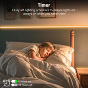 echosari_Strip_Lights_Battery_Operated,_3.3FT_Tape_Light_with_Self-Adhesive_Timer_Dimmable_Cuttable_Remote_Control_for_Indoor_Stairs_Cabinets_Shelves_TV_Home_Decor_(Warm_White/Cool_White)