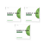 SIMPLY_Gum_|_Xylitol_Sugar_Free_Chewing_Gum_|_Peppermint_|_Pack_of_Three_(45_Pieces_Total)_|_Synthetic_Free_+_Sugar_Free_+_Aspartame_Free