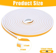 16Feet_Weather_Stripping_Seal_(1/2_Inch_X_1/4_Inch)_for_Door_Window,_High_Density_Foam_Tape,_Soundproofing,_Insulation_Strip,_Door_Sealers_for_Door_Frame-_White