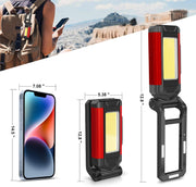 YiaMia_Rechargeable_LED_Magnetic_Work_Light_2_Pack,_Portable_Tool_Gifts_for_Men,_7_Flashlight_Modes_with_Kickstand_and_Carabiner,_USB_Charging_for_Camping,_Hunting,_and_Car_Repairs_(2,_Red)