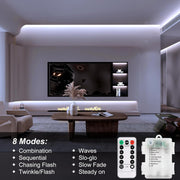 echosari_2_PCS_Strip_Lights_Battery_Operated,_9.8Ft/16.4ft_Strip_Lights_Self-Adhesive_with_Remote_Timer,_Flexible_Cuttable_Light_Strip_for_Bedroom_TV_Boat_Kitchen_Cupboard_Decor_(Cool_White/Warm_White)