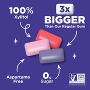 PUR_Jumbo_Gum_|_Aspartame_Free_Chewing_Gum_|_100%_Xylitol_|_Natural_Bubblegum,_Grape,_Watermelon_Flavor,_20_Pieces_(Pack_of_1)