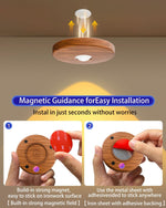 Puck_lights_with_remote,_2000mAh_rechargeable_cabinet_light,_Under_Cabinet_Lighting_Wireless,_Display_Cabinet,_Dimmable_Magnetic_Stick-On_Shelf_,_push_lights_battery_operated，(Wood_Color/Black,_3_Pcs)