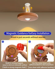 Puck_lights_with_remote,_2000mAh_rechargeable_cabinet_light,_Under_Cabinet_Lighting_Wireless,_Display_Cabinet,_Dimmable_Magnetic_Stick-On_Shelf_,_push_lights_battery_operated，(Wood_Color/Black,_3_Pcs)