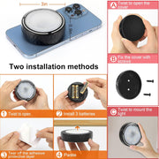 Battery_Operated_Puck_Lights_with_Remote_LED_Under_Cabinet_Lighting_Wireless_Stick_on_Lights_Color_Changing_Timer_Tap_Lights_for_Cabinets_Shelves_Closets_Display_Case_-_2/6_Pack-_Black/White