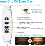 LED_Grow_Light_Strips_for_Indoor_Plants_Full_Spectrum_3500K,_96_LEDs_Plant_Light_Bar_with_3/9/12H_Timer,_10_Dimmable_Levels_for_Seedling_Succulent,_13_Inches_1_Head/2_Head/3_Head/4_Head
