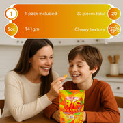 MetaVita_-_Big_Mango_Gummy_Candy_–_Individually_Wrapped_Peelable_Gummies_with_Real_Puree_Chewy,_Gluten-Free_5oz_(1_Pack)