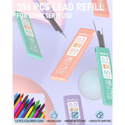 Nicpro_22PCS_Pastel_Mechanical_Pencils_Set_in_Case,_Art_Cute_Drafting_Pencil_0.5,_0.7,_0.9_mm,_2mm_Lead_Pencil_Holders_for_Sketching_Drawing_With_11_Tube_(4B_2B_HB_2H_Colors)_Lead_Refills,_3_Erasers