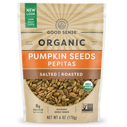 Good_Sense_Roasted_&_Salted_Organic_Pumpkin_Seeds_(Pepitas),_Non-GMO_&_All_Natural,_6_Ounce_Resealable_Bag