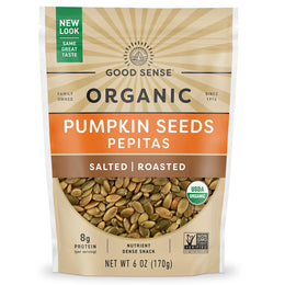 Good_Sense_Roasted_&_Salted_Organic_Pumpkin_Seeds_(Pepitas),_Non-GMO_&_All_Natural,_6_Ounce_Resealable_Bag