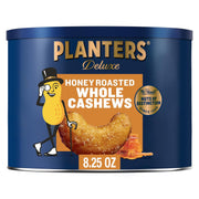 PLANTERS_Deluxe_Honey_Roasted_Whole_Cashews,_Sweet_and_Salty_Snacks,_8.25oz_-_1_Canister_Nut_Crunch_Crunchy