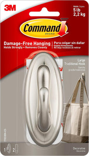 3M_Command_17053BN_Traditional_Plastic_Hook,_Large,_Brushed_Nickel
