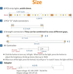 WOBANE_Under_Cabinet_Lighting,_8PCS_LED_Strip_Lights_with_Remote_and_24W_Adapter,_Ultra_Bright_240-LED_Tape_Light_for_Kitchen,Counter,Shelf,TV_Back_Warm_White/Natural_White/White,Dimmable,Timing,Memory_Function