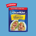 StarKist_Albacore_White_Tuna_in_Water,_6.4_oz_Pouch_(1_Pack)_Ready_to_Eat_Wild_Caught_Tuna,_19g_Protein_Per_Serving,_90_Calories_Per_Serving,_Gluten_Free,_Soy_Free,_Kosher,_Perfect_for_Meals_&_Snacks