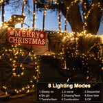 echosari_2_Pack_Battery_Operated_Christmas_Lights_Green_Wire_50_LED_Fairy_String_Light_with_Remote,_Timer,_Dimmable_for_Xmas_Tree_Wedding_Party_Decor