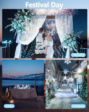 2_Pack_Solar_Christmas_Lights_Outdoor,_400_LED_144FT_Extra-Long_Solar_String_Lights_Waterproof_with_Green_Wire_8_Lighting_Modes,_Twinkle_Light_for_Xmas_Tree_Fence_Porch_Garden_Party_Decor,_Cool_White