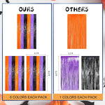 LOLStar_3_Pack_Orange_Purple_Black_Photo_Booth_Props,3.3_X_6.6_ft_Halloween_Foil_Fringe_Curtains,Halloween_Party_Photo_Backdrop_Streamer_Backdrop_for_Birthday_Anniversary_Halloween_Party_Decoration