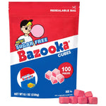 Bazooka_Bubble_Gum_Sugar-Free_Chewing_Gum_Cubes,_Bulk_in_Resealable_Bag,_100_Ct_in_Original_Pink_Flavor_w/_Bazooka_Joe_Comics,_Baseball_Party_Favors,_Nostalgic_90s_Candy