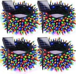 4pk_Multi-Colored_Solar_Christmas_Lights_Outdoor_Waterproof,_400_LED_132_FT_Solar_Powered_LED_String_Lights_Green_Wire_with_8_Modes,_Solar_Fairy_Lights_for_Xmas_Tree_Party_Wedding_Garden_Decorations