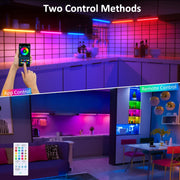 3/6_Pcs_RGB_Under_Cabinet_Lights_Kit,_Smart_App_and_Remote_Control_Under_Cabinet_Lighting,_Dimmable_Under_Counter_Lights_for_Kitchen,_Plug_in_LED_Lights_Bar_for_Cabinet,_Counter,_Workbench,_Desk