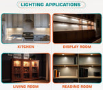 Single_LED_Puck_Light_for_Under_Obove_Cabinet_Counter_Bar_Shelf_Back_Lighting,_120V_Electric_Direct_Wall_Plug_in,_Handy_On_Off_Switch,_Black_Cables,_2_Packs,_Warm_White/Daylight