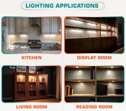 Single_LED_Puck_Light_for_Under_Obove_Cabinet_Counter_Bar_Shelf_Back_Lighting,_120V_Electric_Direct_Wall_Plug_in,_Handy_On_Off_Switch,_Black_Cables,_2_Packs,_Warm_White/Daylight