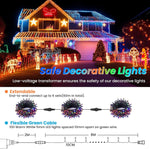 32ft/10M_100LED_Christmas_Tree_Lights,_8_Modes_Outdoor_Fairy_Lights,_Waterproof_Outdoor_String_Lights_Mains_Powered_for_Bedroom,_Garden,_Party,_Wedding,_Christmas_Decoration